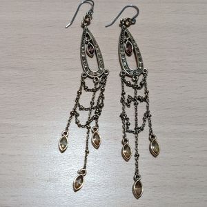 Gold chandelier earrings